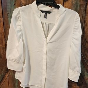 WHBM short sleeve, sheer top. Sz 12